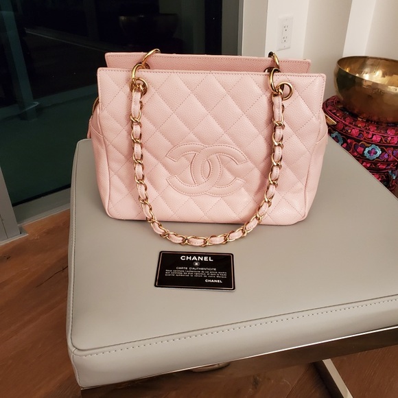 chanel pink tote